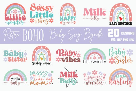 Retro Boho Baby SVG Bundle Review